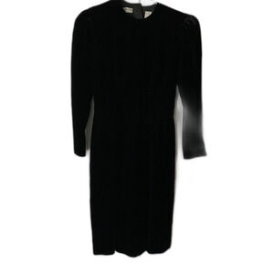 Vintage Liz Claiborne Black Velvet Party Dress NWF Women's 4